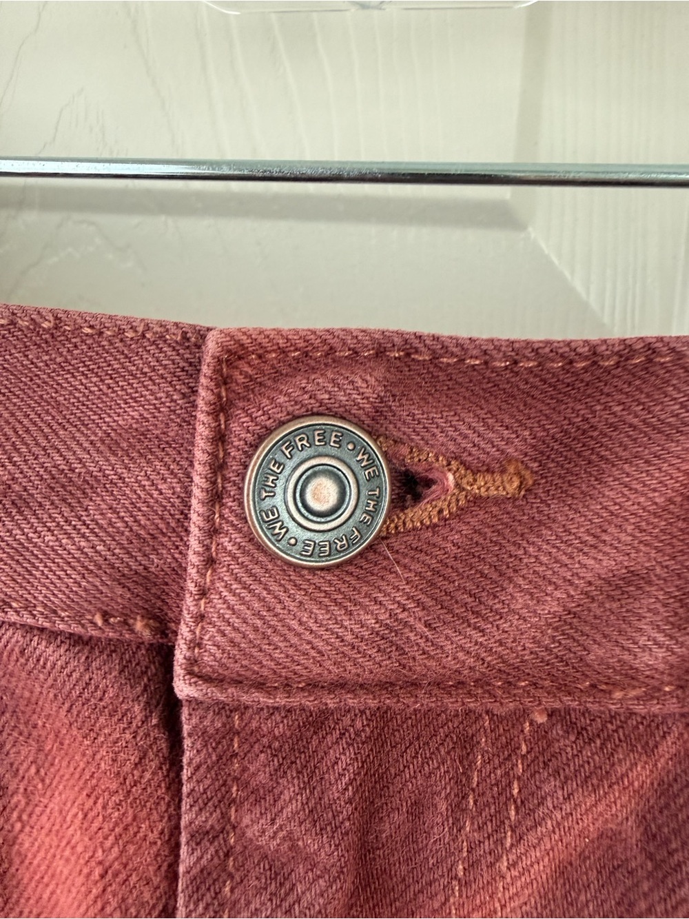 We The Free Wide-Leg Jeans in Washed Terracotta Red - Picture 8 of 8